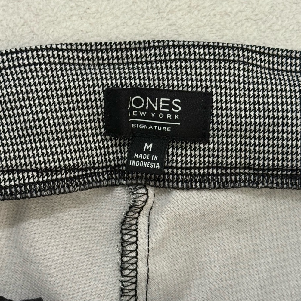 Black and White Houndstooth Cropped Pants Women’s Size M - Picture 8 of 9